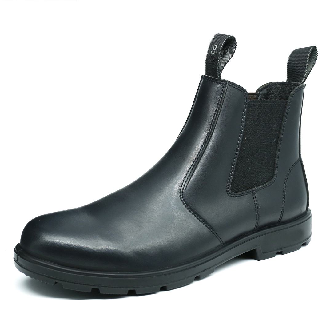 LS-08 Black Elastic Pull Tab Work Safety Boot