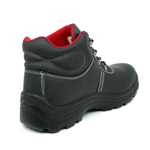 LS-04 Men Lace up High Cut Black Safety Shoe Boot