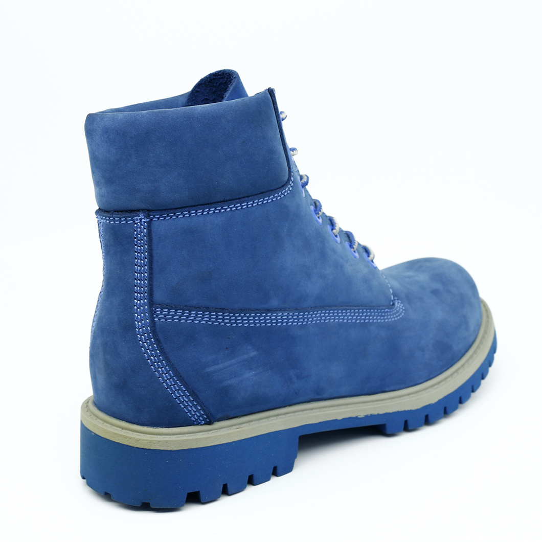 LS-17 Blue Nu Buck Lace up Slip Resistant Leisure Work Fashion Non-Safety Boot