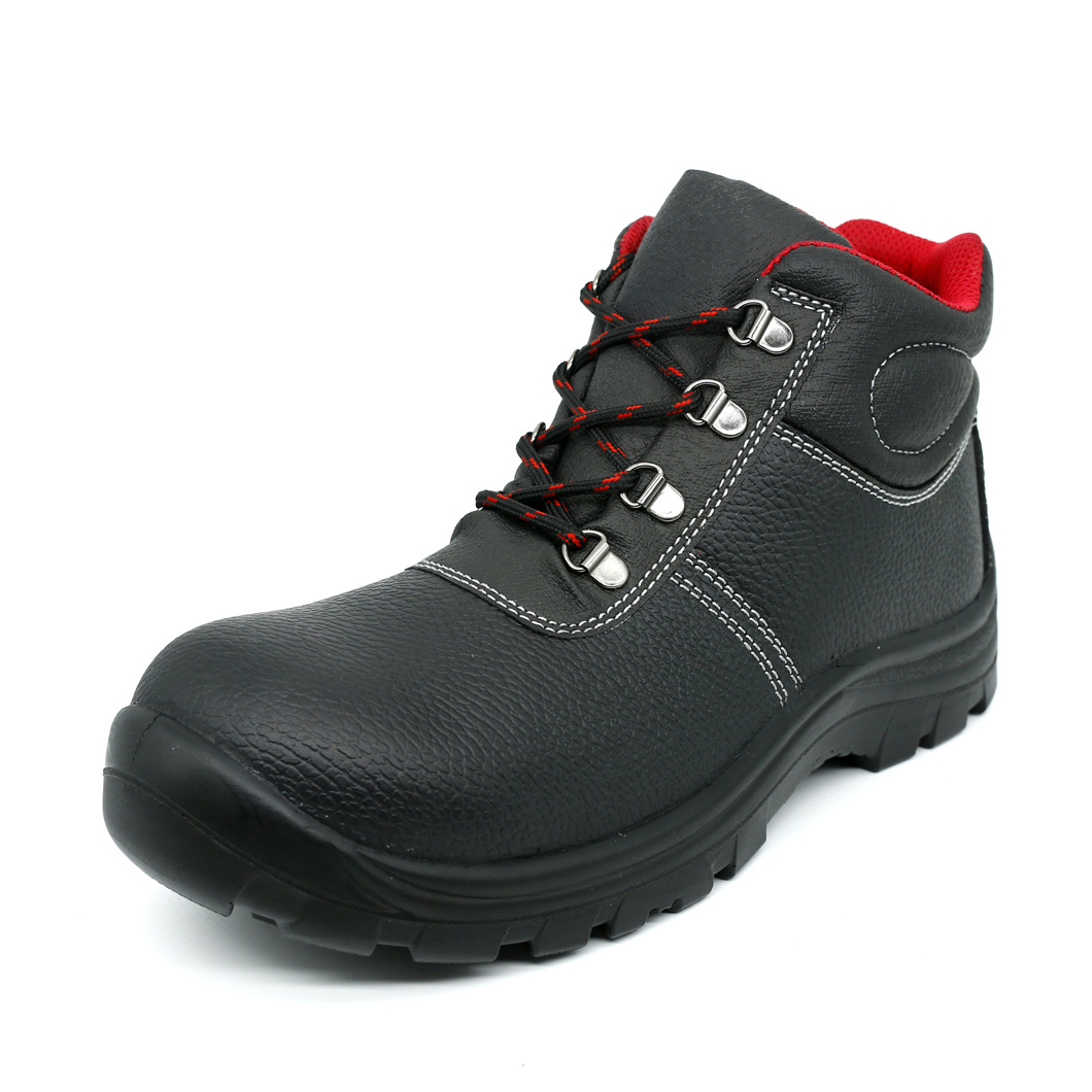 LS-04 Men Lace up High Cut Black Safety Shoe Boot