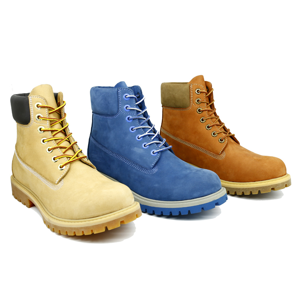 LS-17 Blue Nu Buck Lace up Slip Resistant Leisure Work Fashion Non-Safety Boot