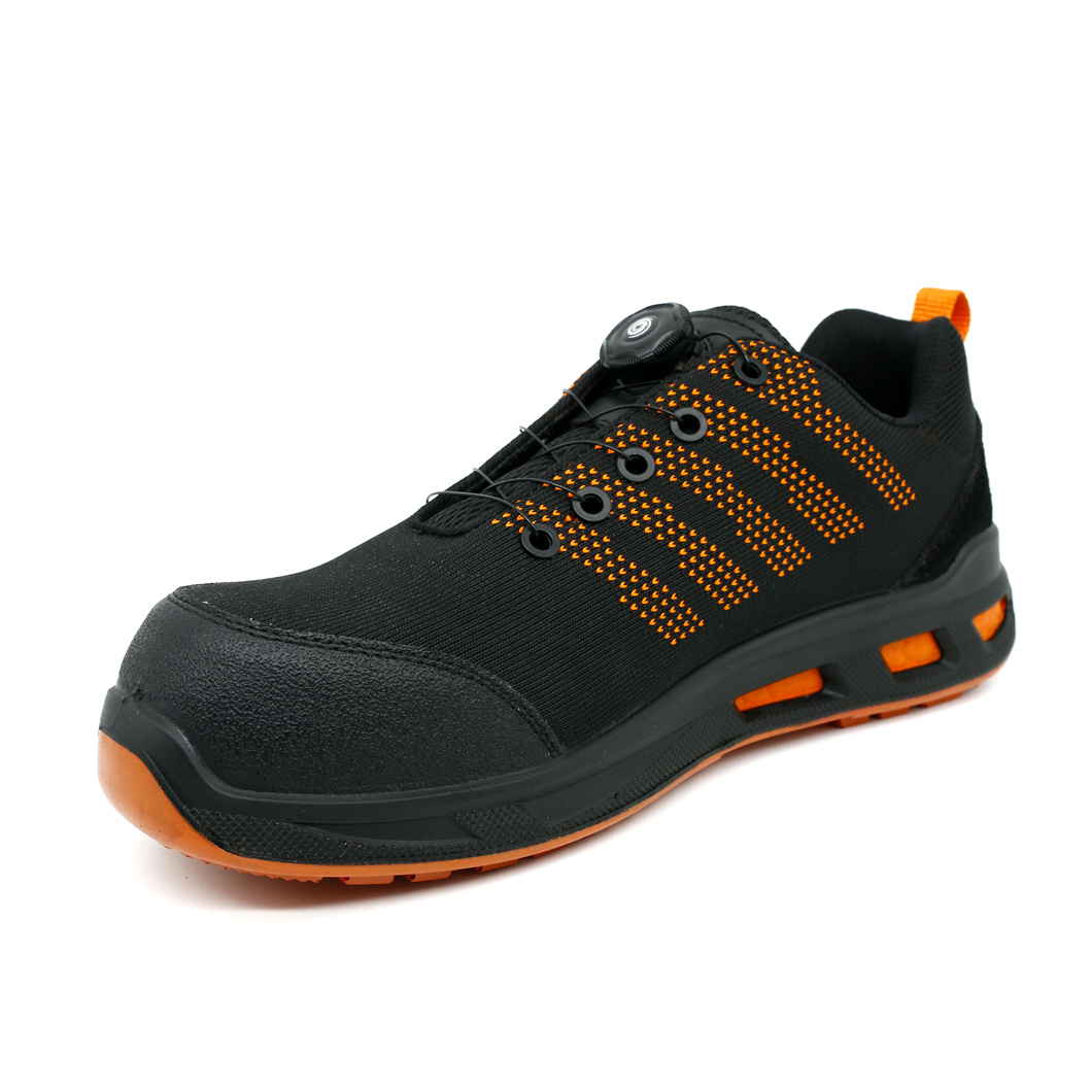 LS-13 Flyknit Boa Lace Composite Toe Anti-Static Puncture Resistant Work Light Sport Safety Shoes